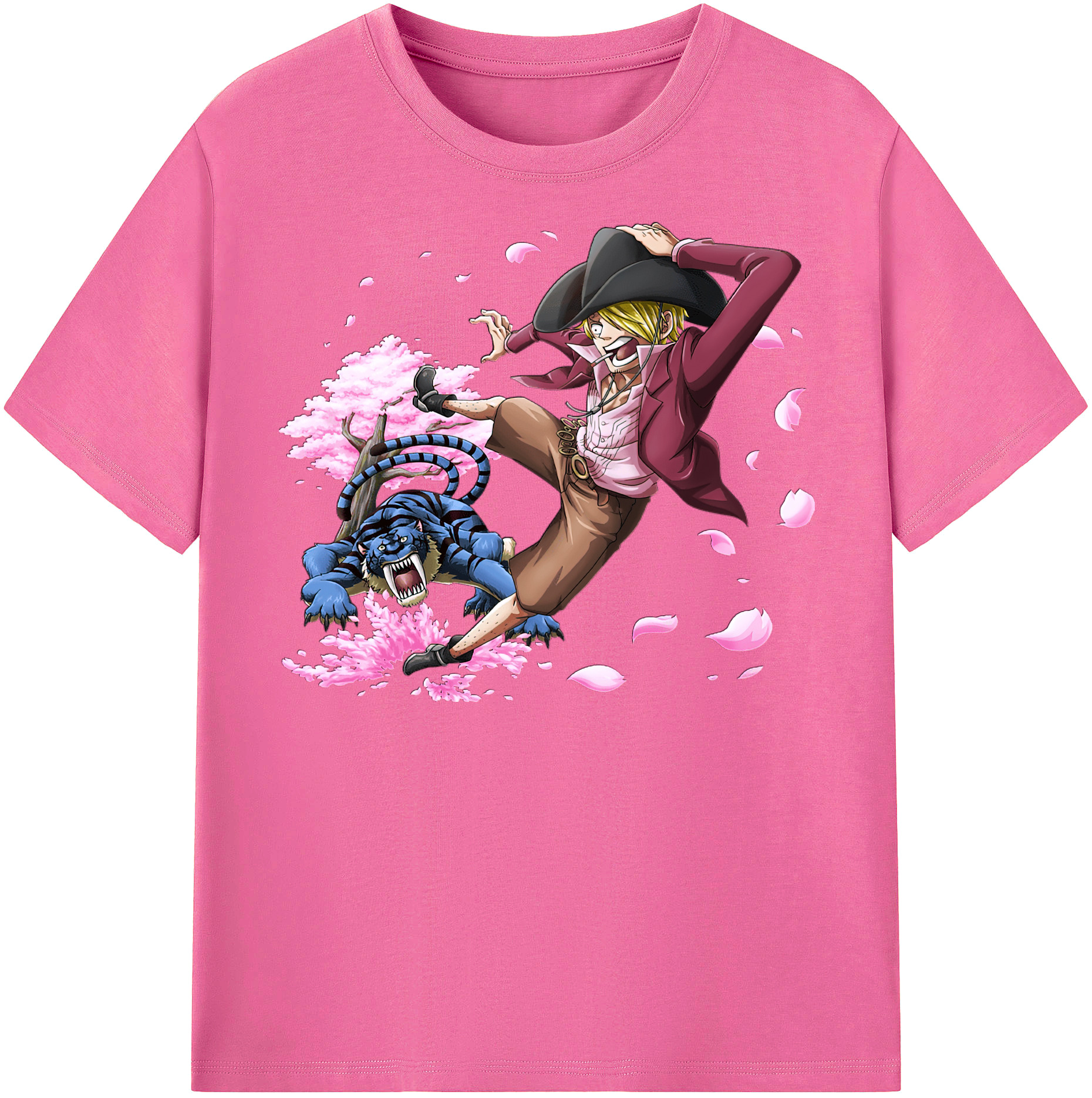 （画像用） ワンピース サンジ ONE PIECE Sanji レディースカジュアルプリントTシャツ（綿100％）